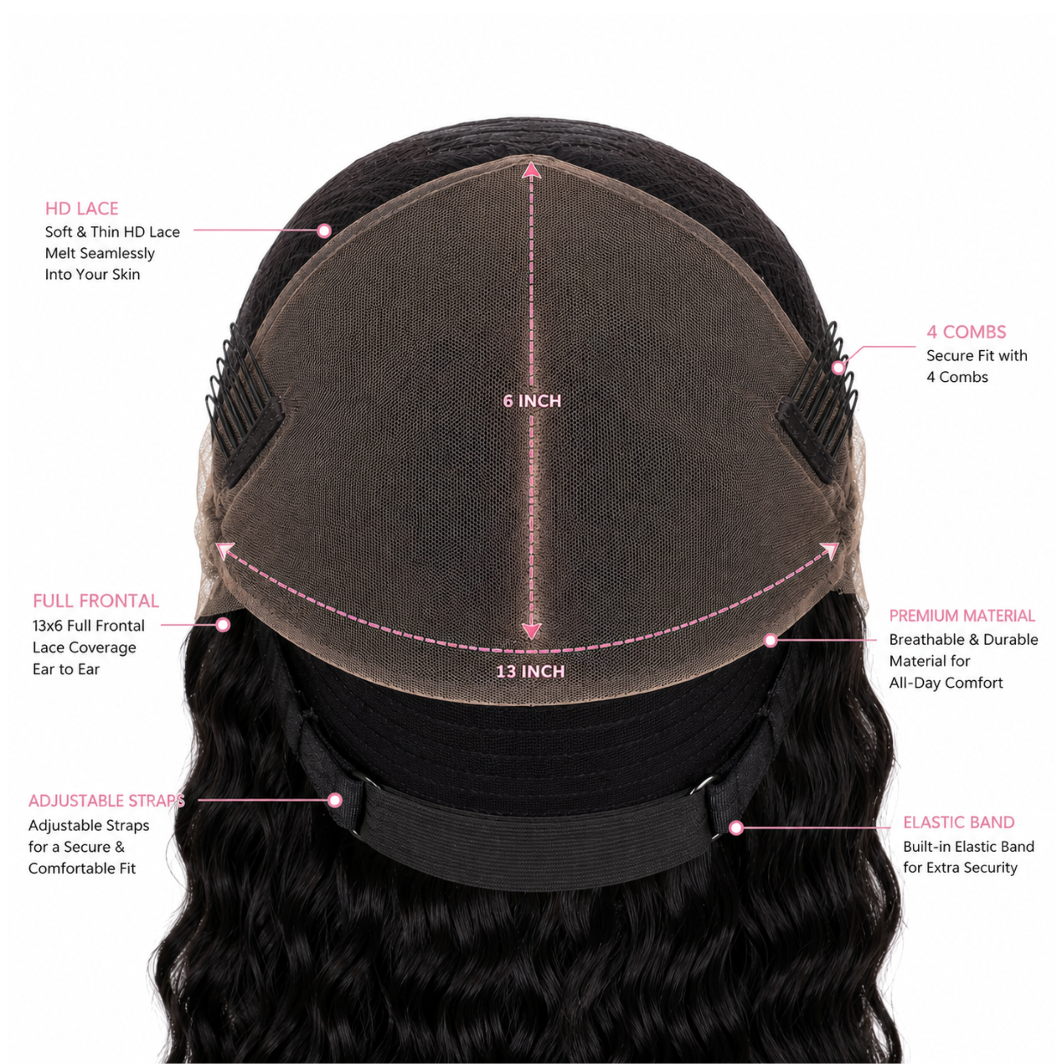 HD 13x6 Wig 180% Density